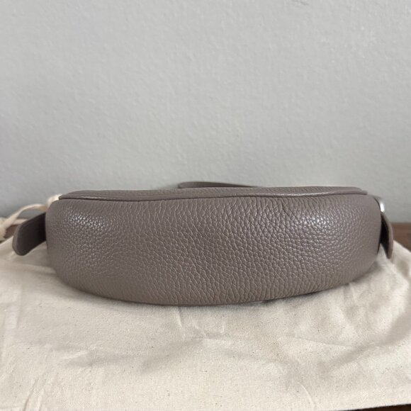 Quince - Italian Leather Mini Crescent Shoulder Bag in Taupe - Picture 8 of 13